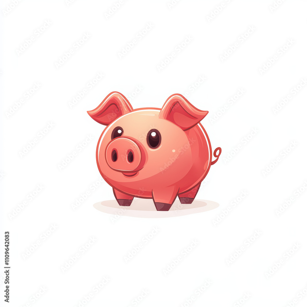 Cute cartoon pig with big eyes and friendly expression, perfect for children illustrations and playful designs. This adorable character brings joy and charm to any project Cute cartoon pig with big eyes and friendly expression, perfect for children illustrations and playful designs. This adorable character brings joy and charm to any project