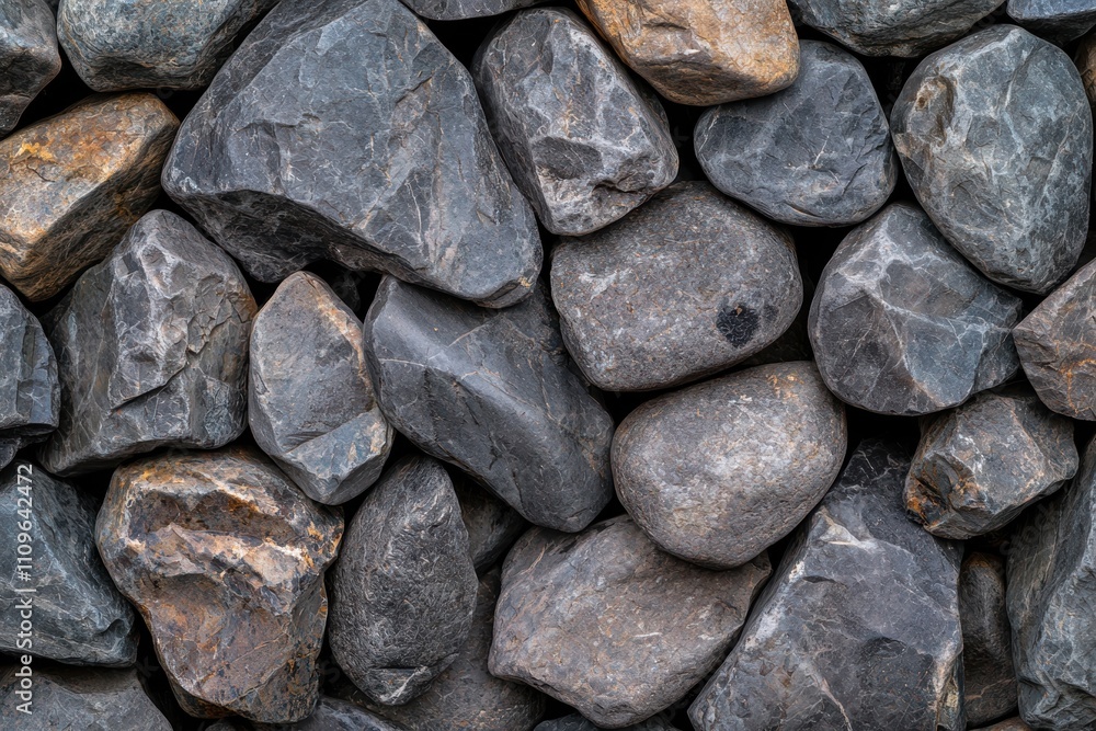 Pile of dark grey rocks and stones Pile of dark grey rocks and stones