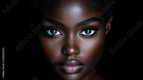 Striking portrait of a woman with intense gaze