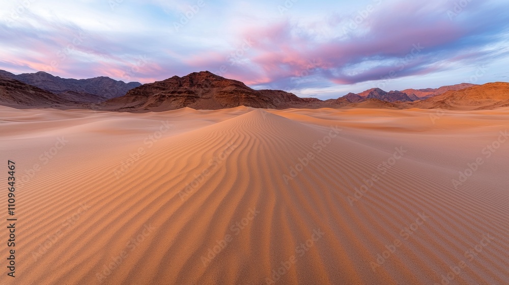 Stunning desert landscape at sunset Stunning desert landscape at sunset