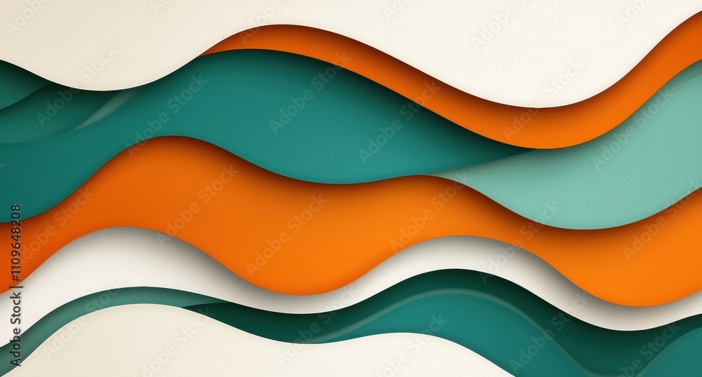 abstract landscape with rolling hills and waves abstract landscape with rolling hills and waves
