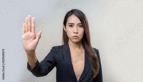 Wallpaper Mural woman raised her hand for dissuade, Abuse, stop violence against women. Stop sexual harassment and rape Torontodigital.ca