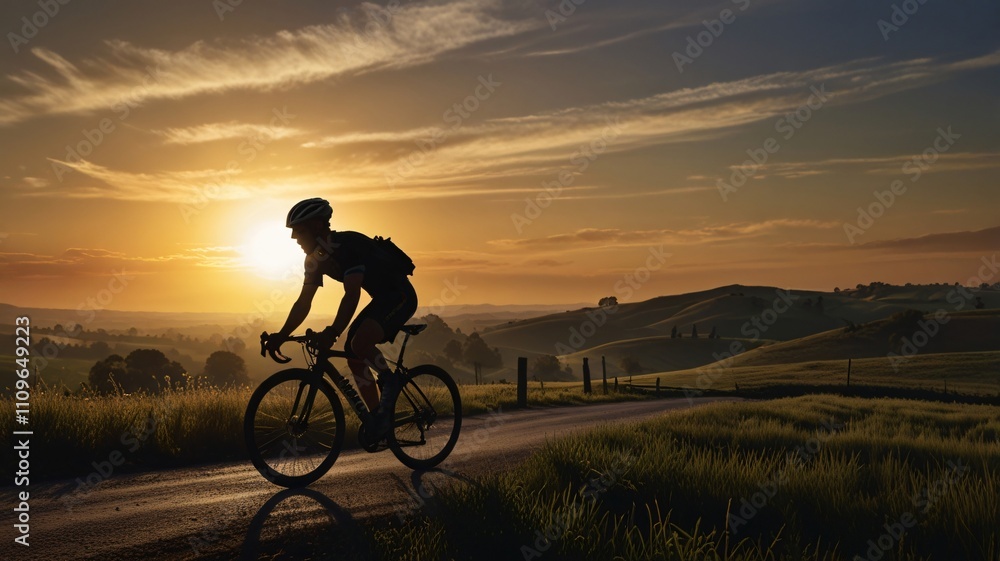 person riding a bike , AI Generated. person riding a bike , AI Generated.