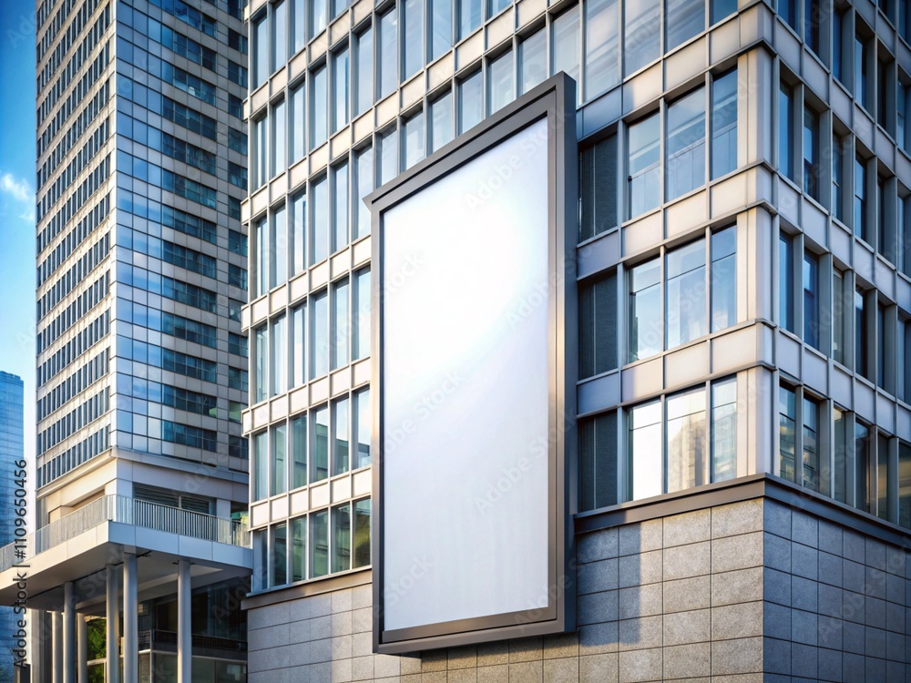 Billboard Mockup Vertical Building Front Wall Billboard Mockup Vertical Building Front Wall