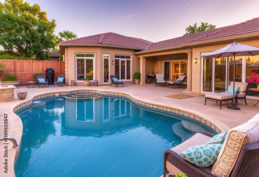 luxurious backyard oasis with swimming pool luxurious backyard oasis with swimming pool