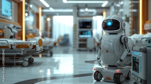 Wallpaper Mural Medical robot in modern hospital ward. Torontodigital.ca