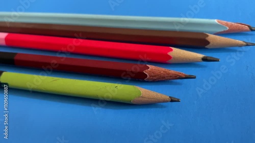 Beautiful Closeup View of Multiple Color Pencils