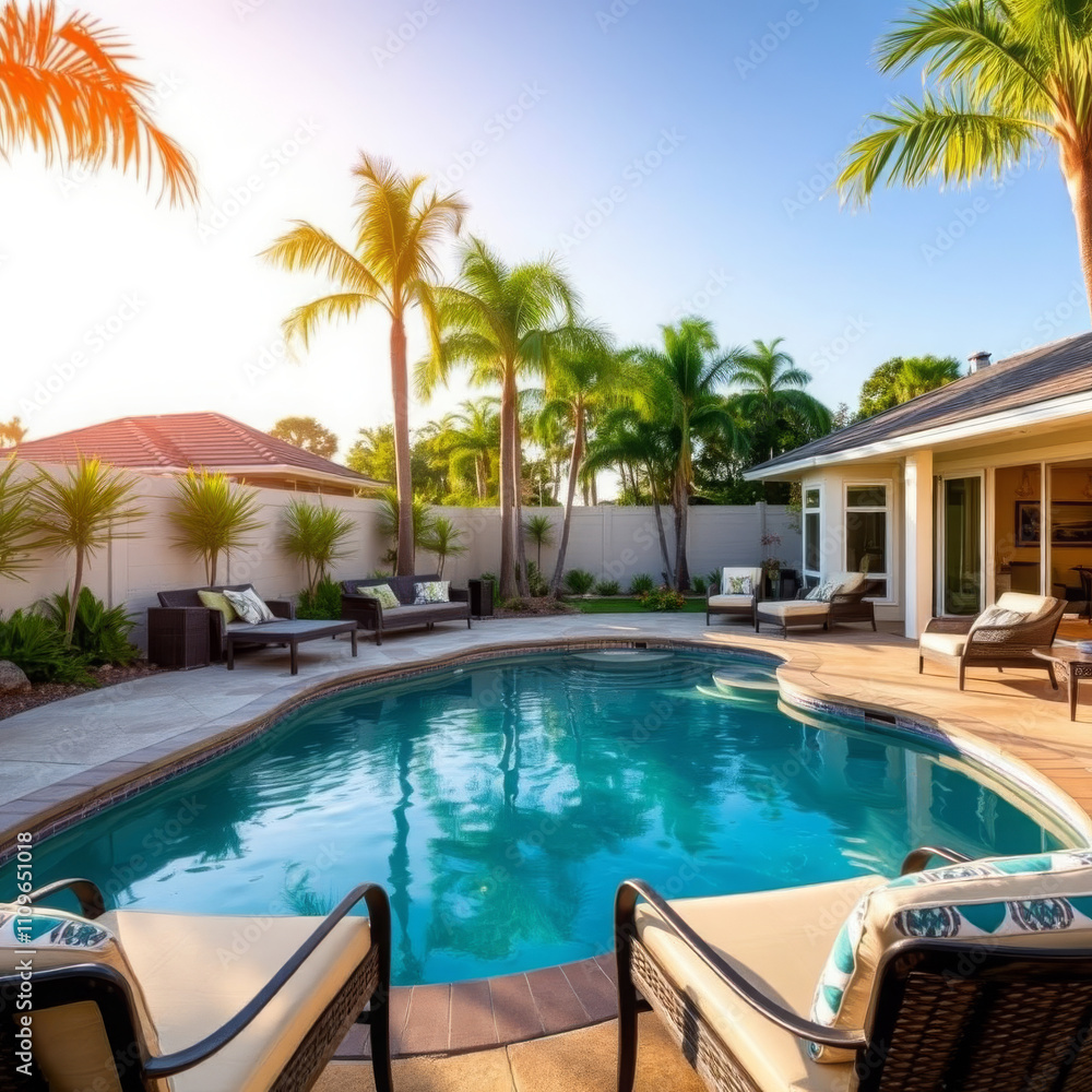 luxurious backyard oasis with swimming pool luxurious backyard oasis with swimming pool