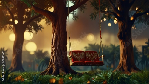 swing in the park , AI Generated.