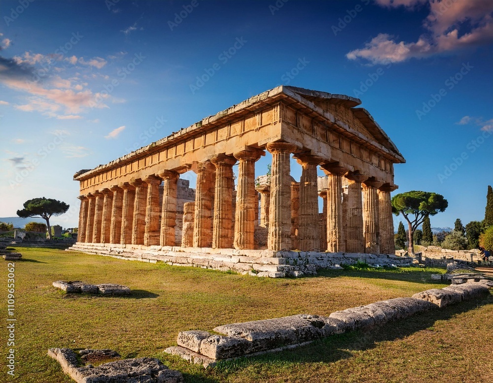 Fototapeta premium temple of athena paestum italy