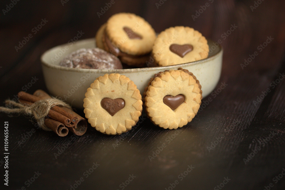 tasty chocolate cookies on a table tasty chocolate cookies on a table