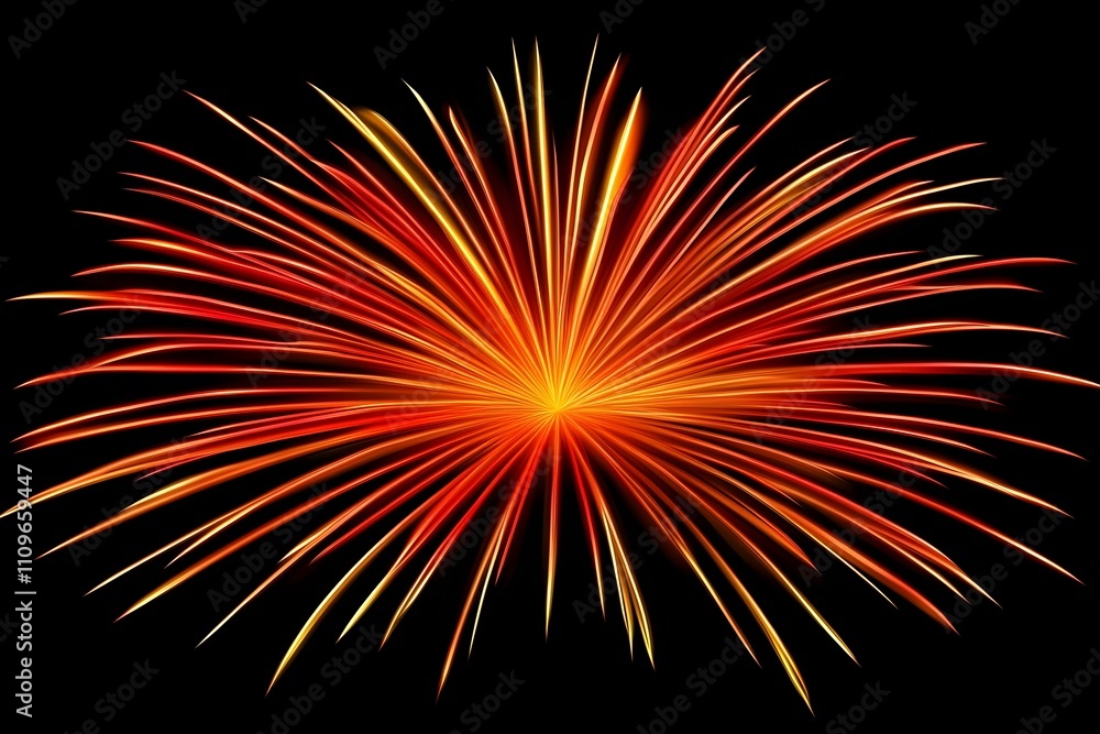Mesmerizing neon light trails of fireworks isolated on black background. Mesmerizing neon light trails of fireworks isolated on black background.