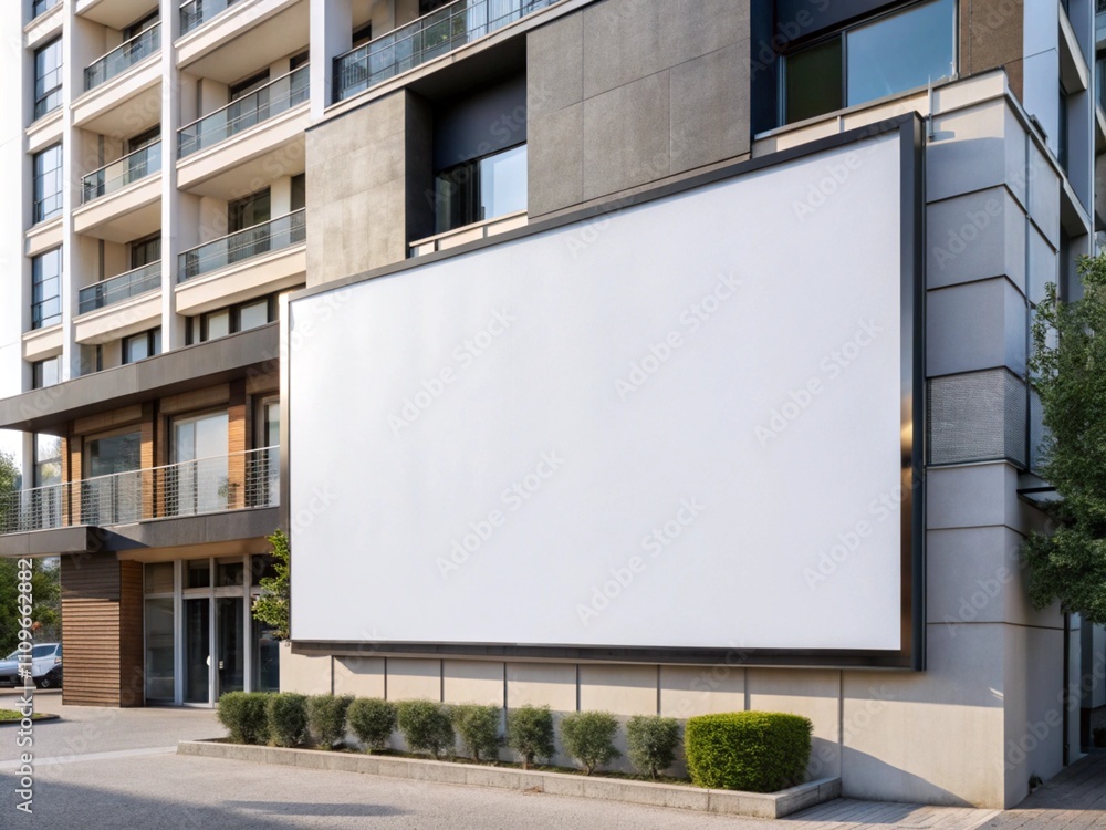 Billboard Mockup Vertical Building Front Wall Billboard Mockup Vertical Building Front Wall