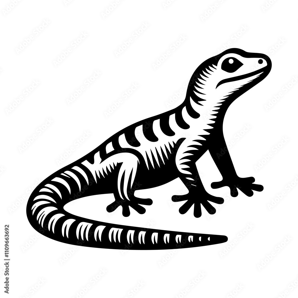 Simple Vector Icon of a Ecuadorian Ground Gecko – Logo Design Illustration Simple Vector Icon of a Ecuadorian Ground Gecko – Logo Design Illustration
