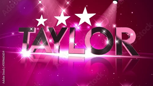 Name Taylor text with the star