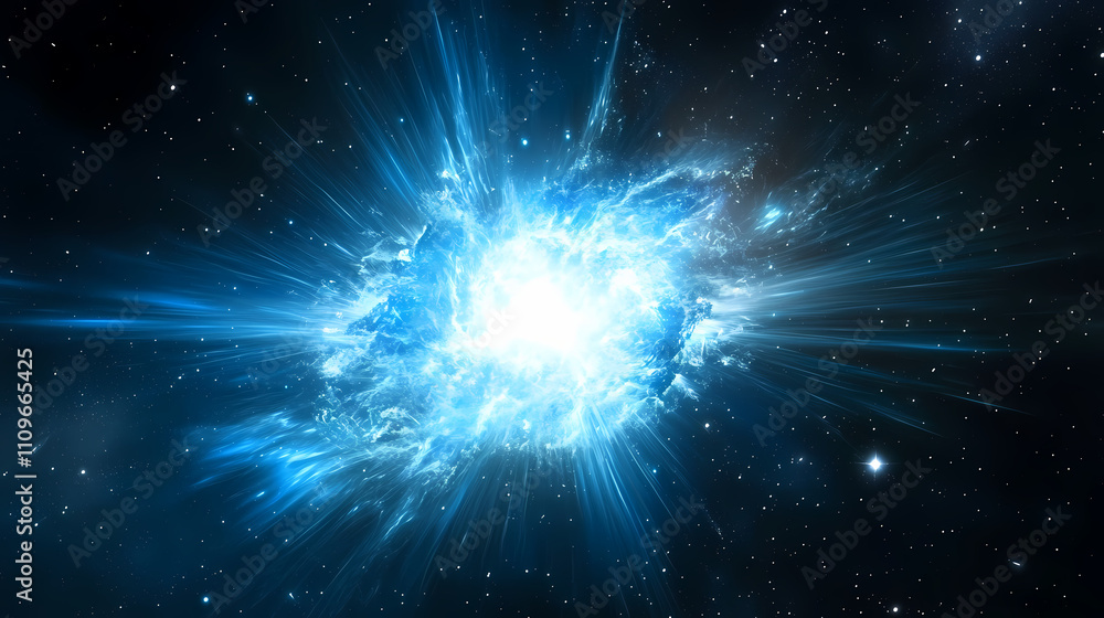 Blue glowing high energy plasma field in space. Plasma. Illustration Blue glowing high energy plasma field in space. Plasma. Illustration