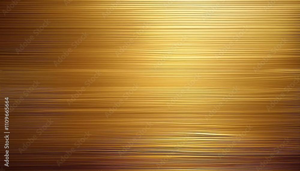 Golden metallic brushed texture with striped lines, perfect for backdrop or design element Golden metallic brushed texture with striped lines, perfect for backdrop or design element