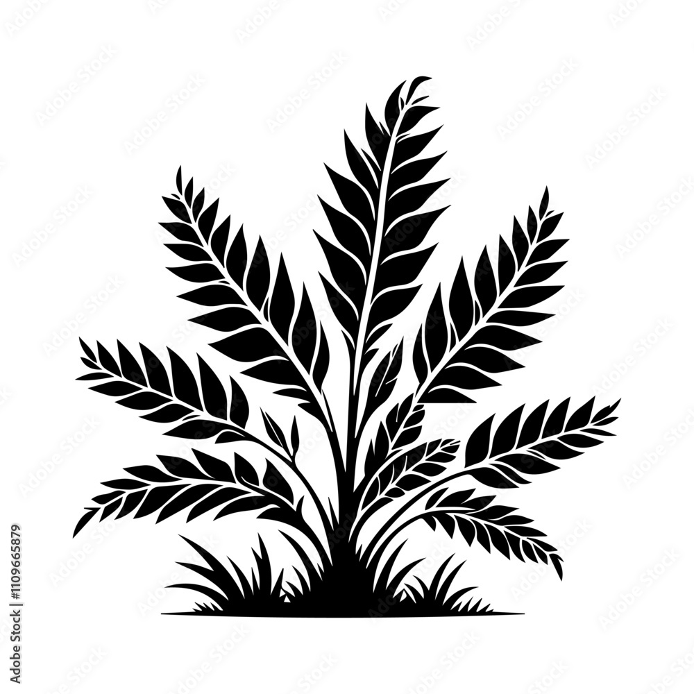 Fototapeta premium Simple Vector Icon of a Galápagos Plant Species – Logo Design Illustration