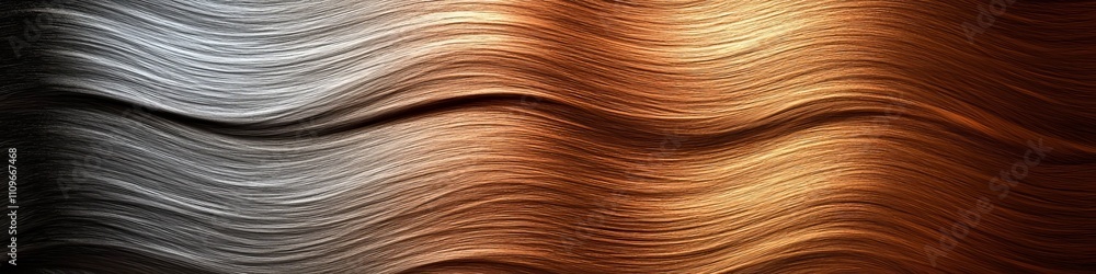 Elegant wavy lines of shimmering silver and warm copper hues create a visually captivating texture,perfect for cover banner or header Elegant wavy lines of shimmering silver and warm copper hues create a visually captivating texture,perfect for cover banner or header