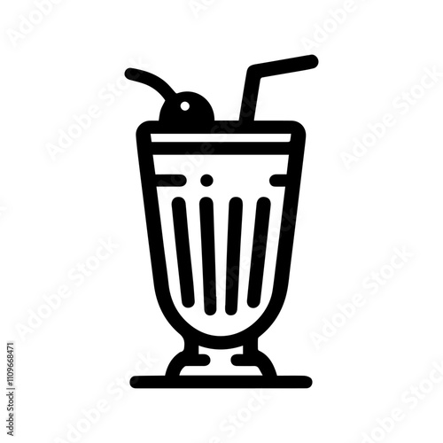 Simple Vector Icon of a Colada Morada – Logo Design Illustration