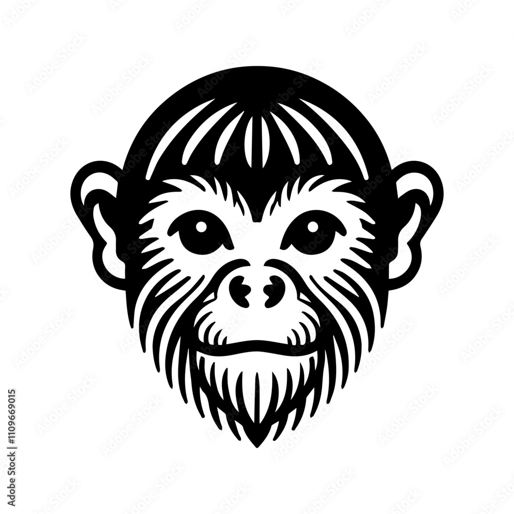 Simple Vector Icon of a Ecuadorian Spider Monkey head – Logo Design Illustration Simple Vector Icon of a Ecuadorian Spider Monkey head – Logo Design Illustration