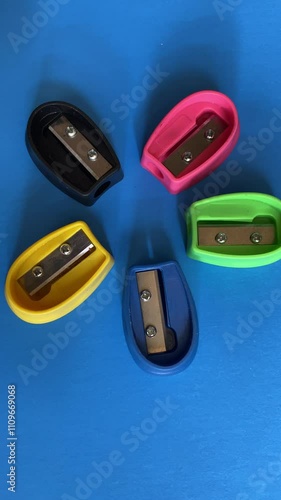 Top to Closeup View of 5 Sharpeners 