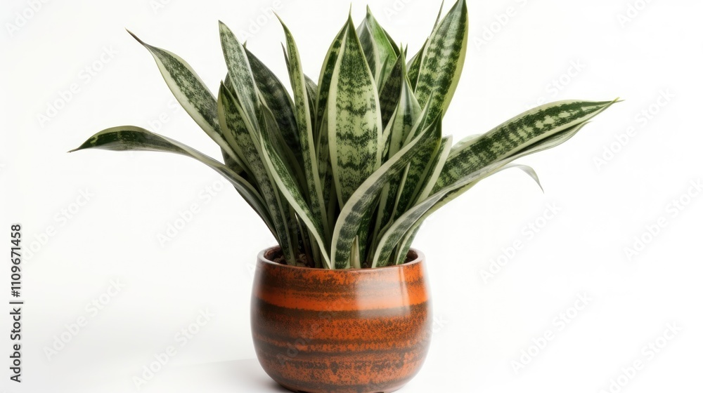 Stunning Sansevieria trifasciata in a Brown Pot Stunning Sansevieria trifasciata in a Brown Pot