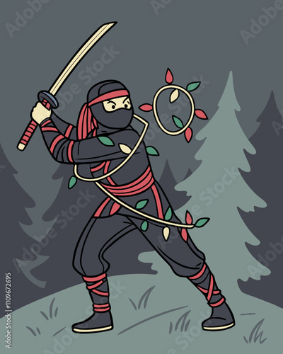 Ninja Christmas Lights Sabotage 