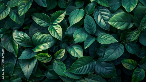 Wallpaper Mural Lush green leaves with detailed textures Torontodigital.ca