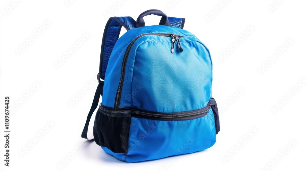 Naklejka premium Stylish Blue Backpack for School or Travel