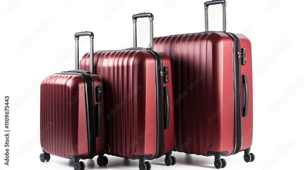 Sleek Maroon Suitcase Set: Perfect for your Next Trip! Sleek Maroon Suitcase Set: Perfect for your Next Trip!