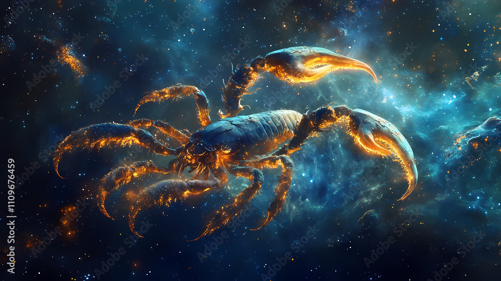 Mysterious and intense zodiac sign scorpio , astrology, water sign, passion, power, transformation, depth. Obscure. Illustration Mysterious and intense zodiac sign scorpio , astrology, water sign, passion, power, transformation, depth. Obscure. Illustration