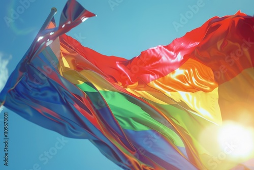 Progress Pride Flag lgbt month 2023  Progress Pride Flag lgbt month 2023 photo