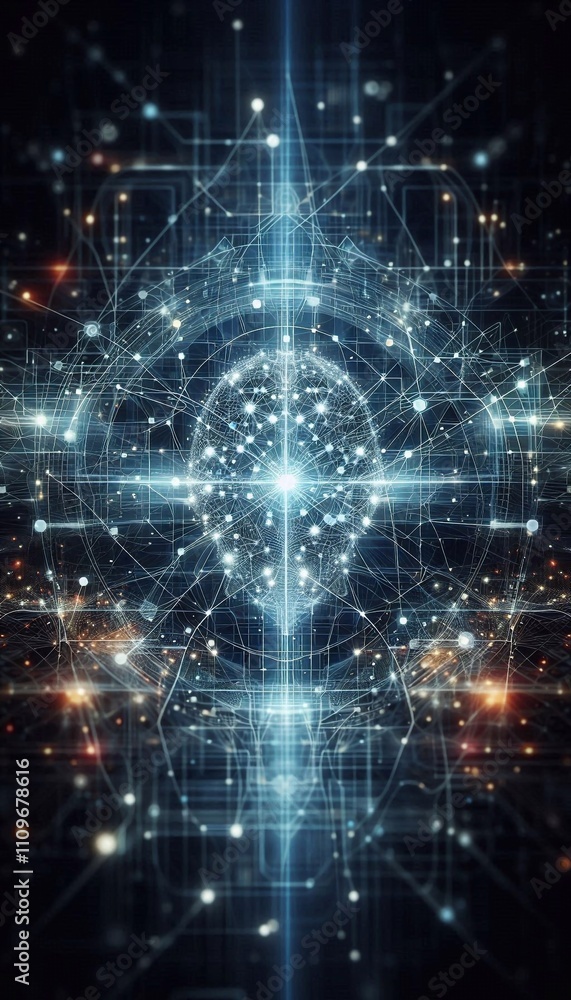 Abstract artificial intelligence technology web background Abstract artificial intelligence technology web background