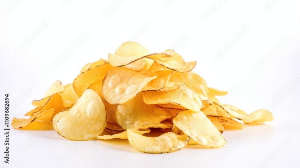 A Delicious Pile of Crispy Potato Chips A Delicious Pile of Crispy Potato Chips