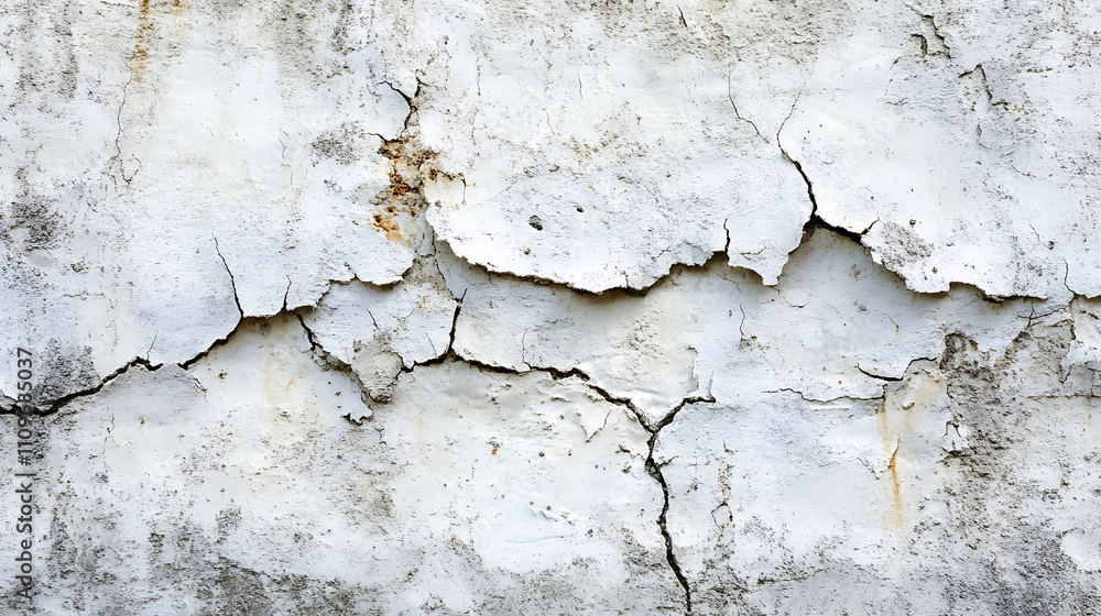 A wall with cracks and holes in it A wall with cracks and holes in it