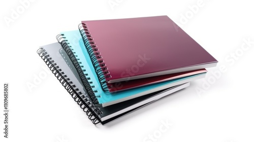 Wallpaper Mural Stack of Spiral Notebooks: A Colorful Collection for Writing and Note-Taking Torontodigital.ca