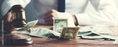 Foto Lawyer receiving money as bribe