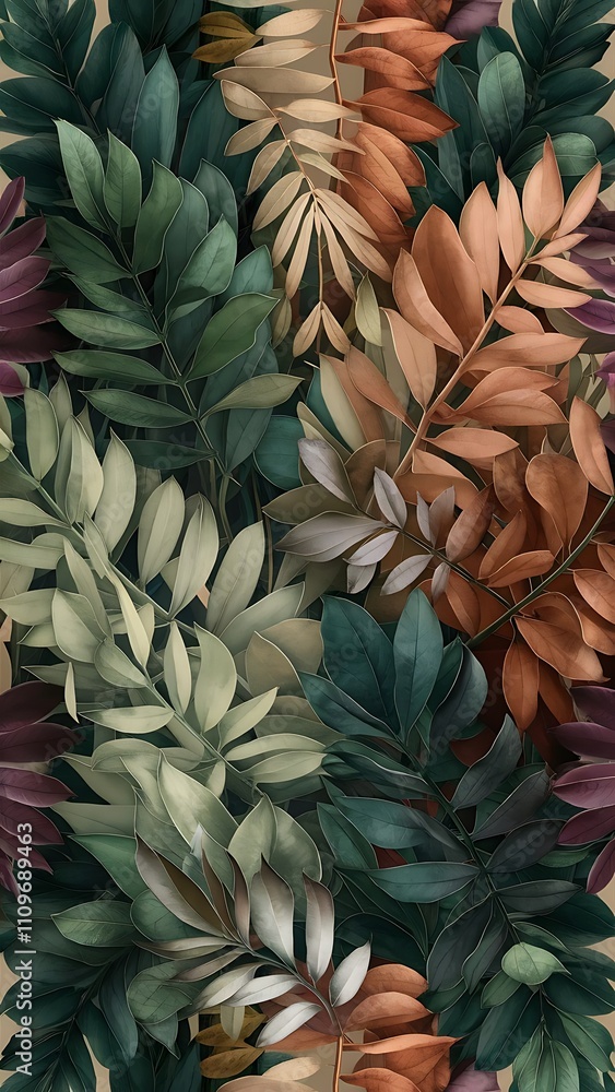Obraz premium Pattern with leaves