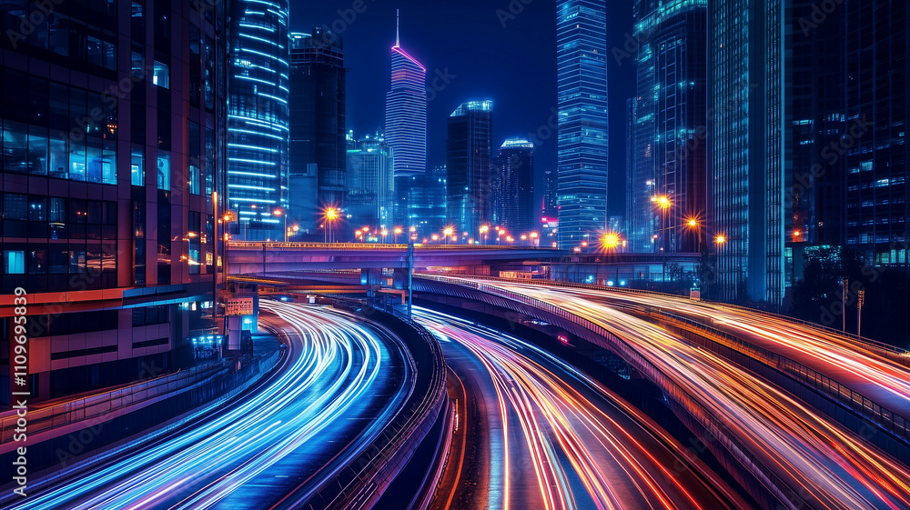 Abstract city concept background poster. Abstract urban geometric creative banner pattern. Digital illustration. AI artwork.