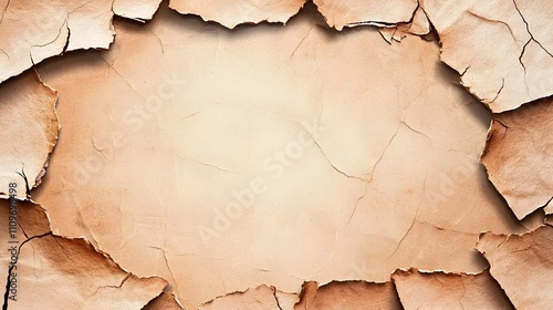 Aged Parchment Paper Texture with Faded Edges for Historical or Antique Designs