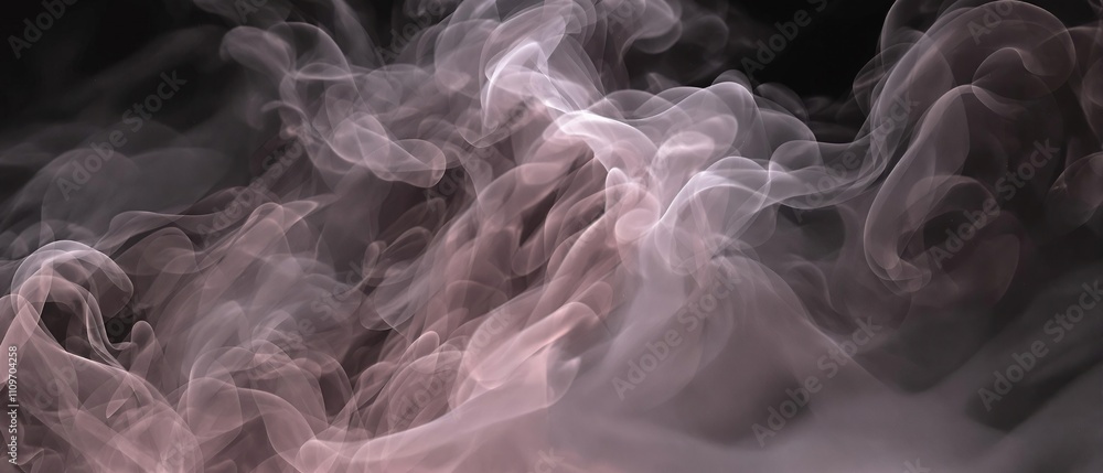 Obraz premium Ethereal smoke floating on a dark canvas background , fog, abstract, atmospheric, misty