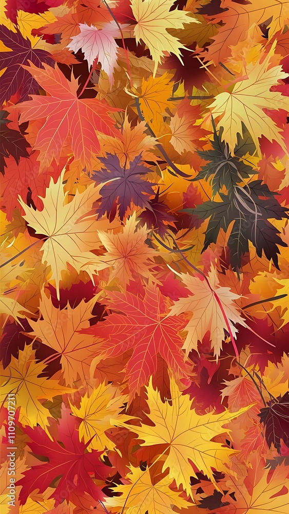 Japanese Fall Petal Flower Vector Seamless Pattern Japanese Fall Petal Flower Vector Seamless Pattern