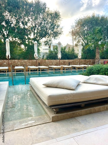 swimming pool in hotel