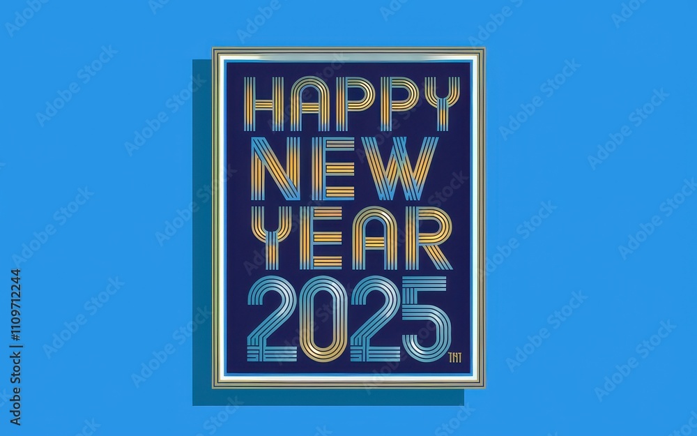 Fototapeta premium Happy New Year Greetings, New Year 2025