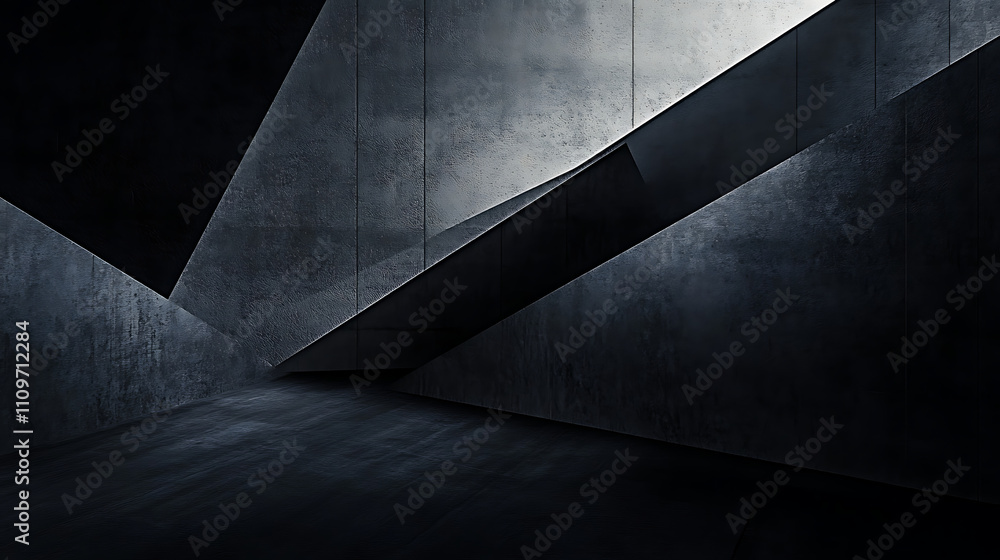 A black and white photo of a room with a lot of concrete walls and a floor A black and white photo of a room with a lot of concrete walls and a floor