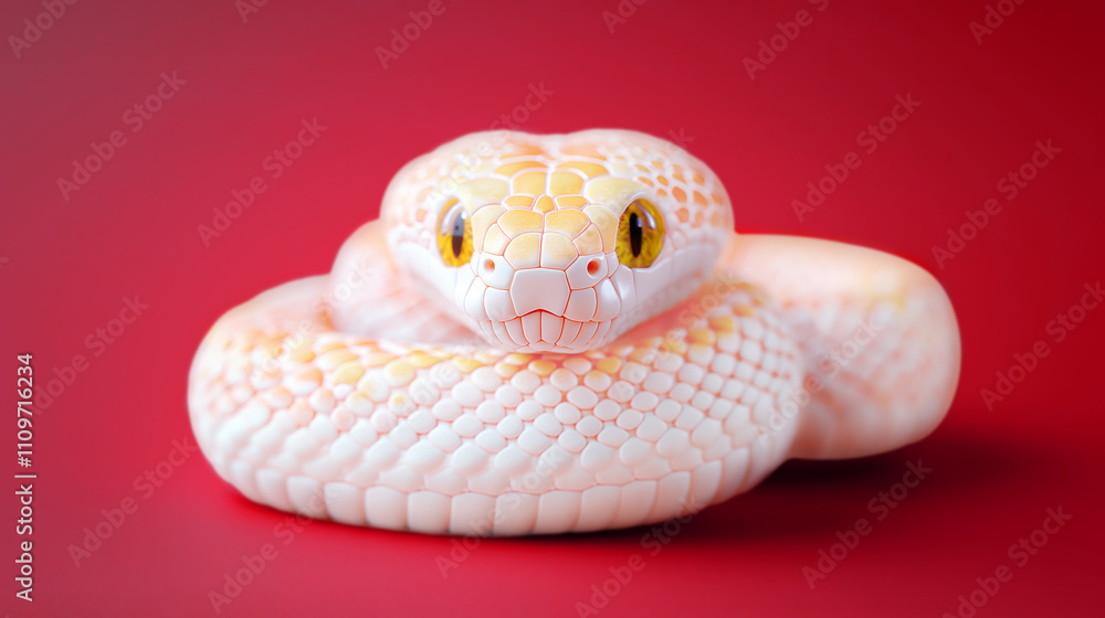 Fototapeta premium おめでたい干支の動物の黄金い蛇