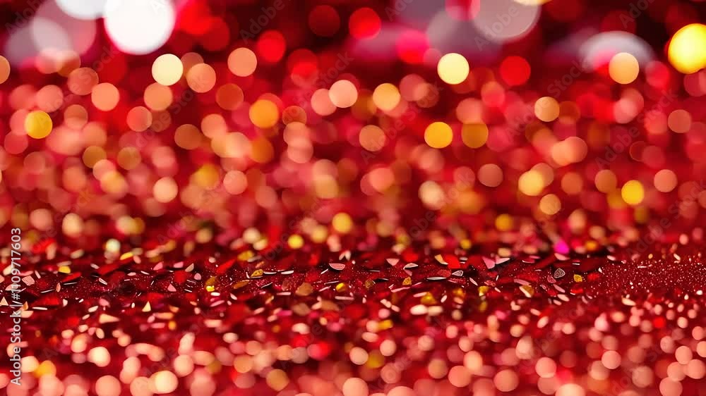 Abstract Red Glittering Background with Shimmering Bokeh Lights in a Vibrant and Festive Style
Abstract Red Glittering Background with Shimmering Bokeh Lights in a Vibrant and Festive Style