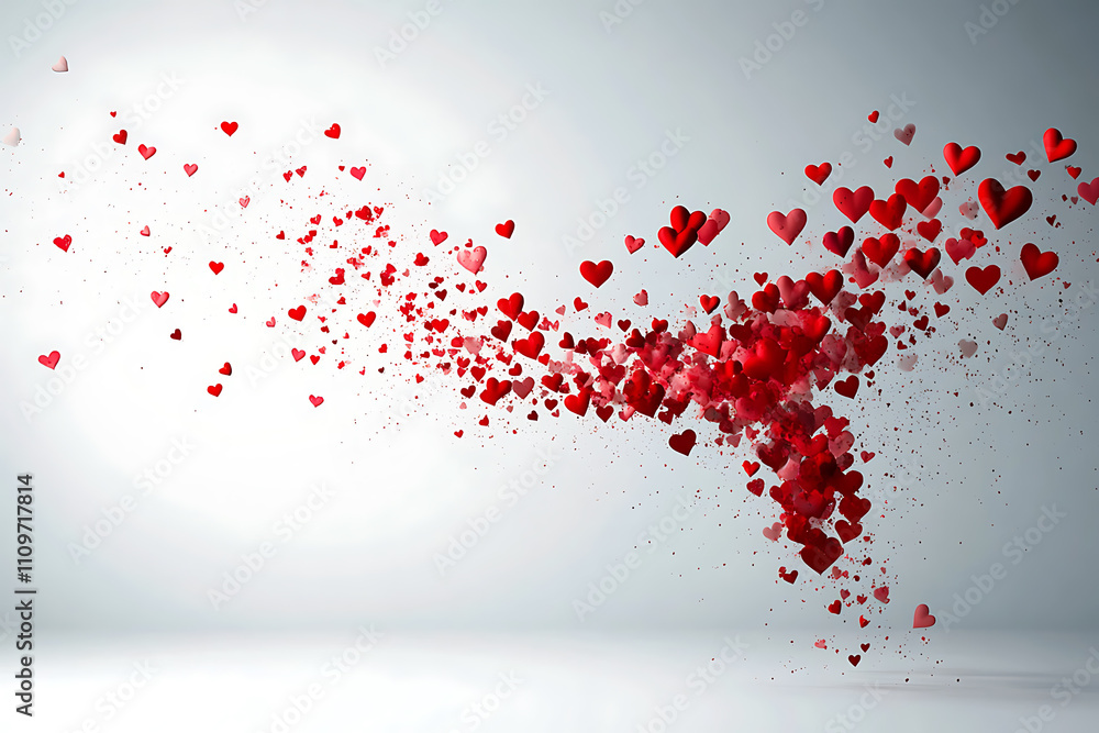 A stylish abstract digital banner designed for Valentine's Day A stylish abstract digital banner designed for Valentine's Day