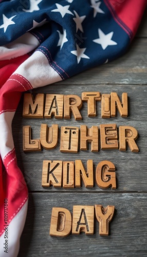 The image features wooden letters spelling out 